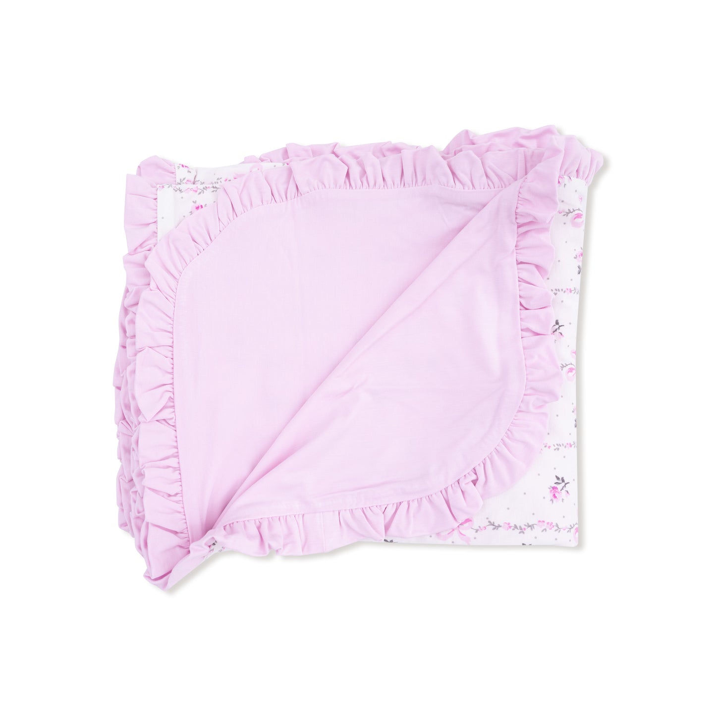 Dainty Buds And Bows - Ruffle Blanket