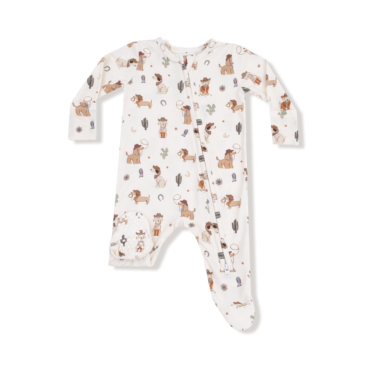 Cowboy Dogs - 2 Way Zipper Footie