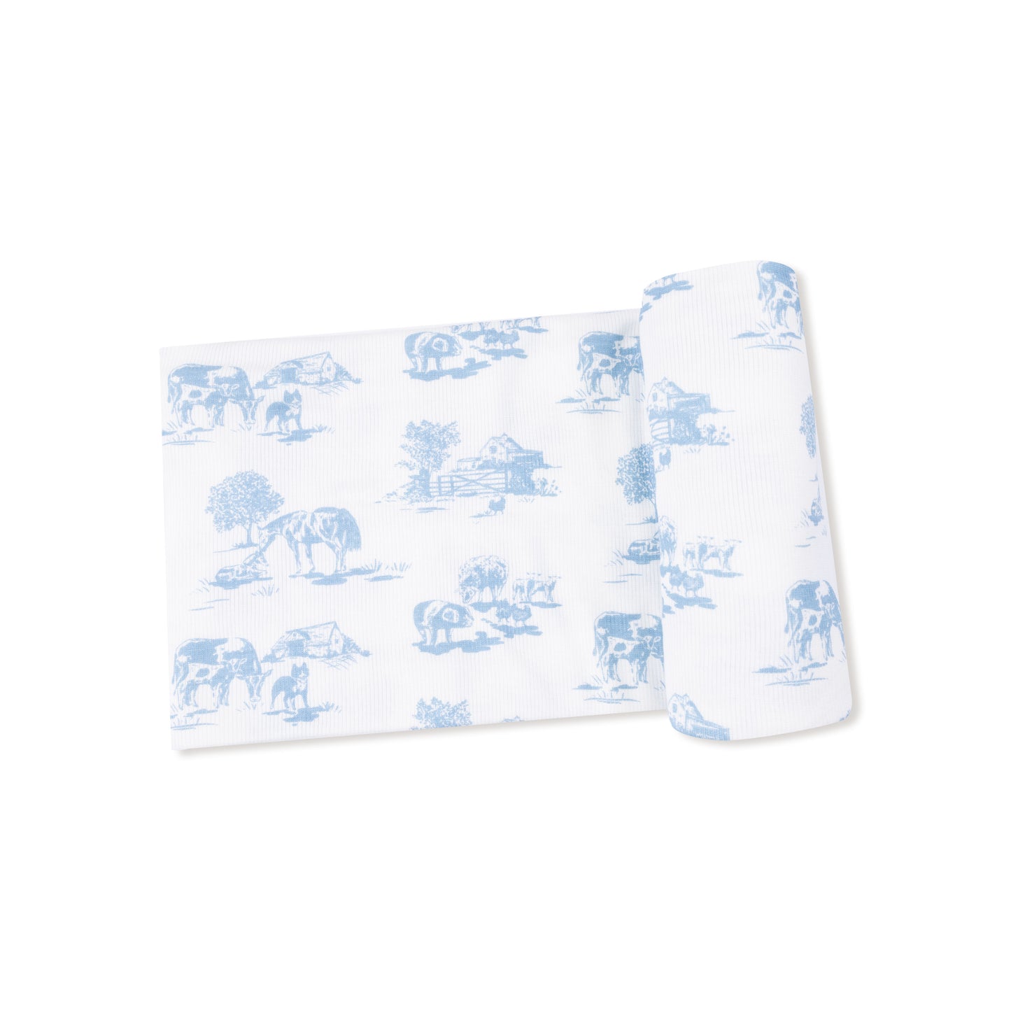 Blue Farm Toile | Swaddle Blanket