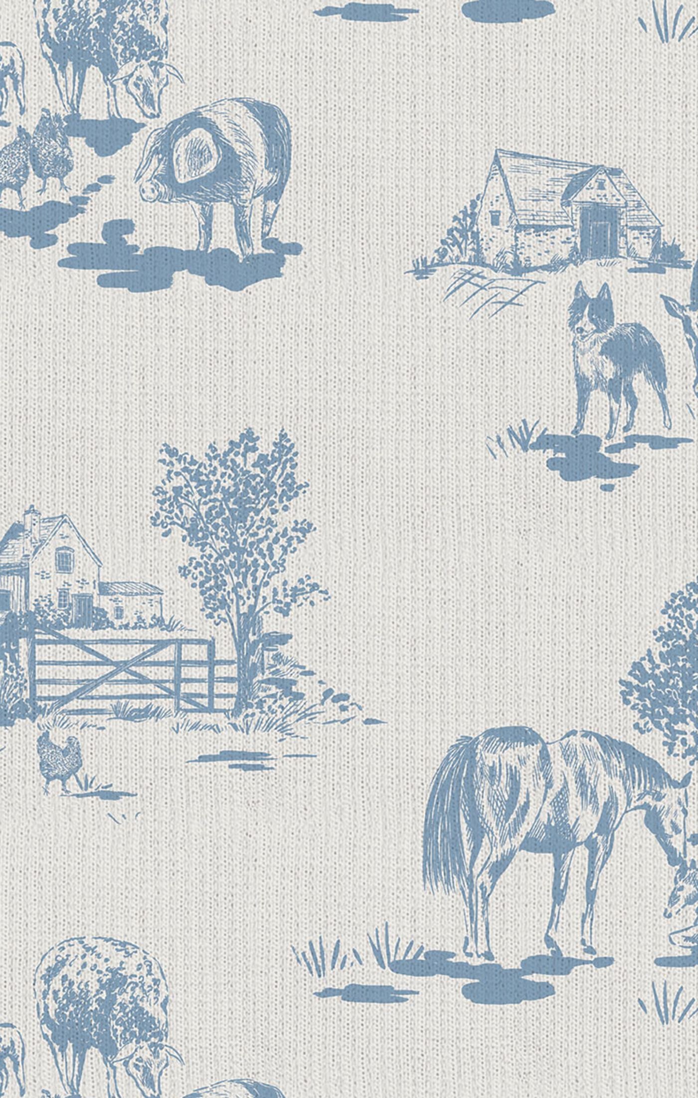 Blue Farm Toile | Knotted Gown