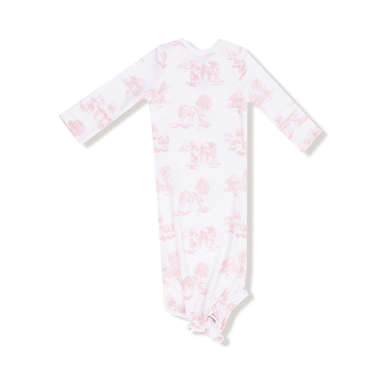 Pink Farm Toile | Knotted Gown