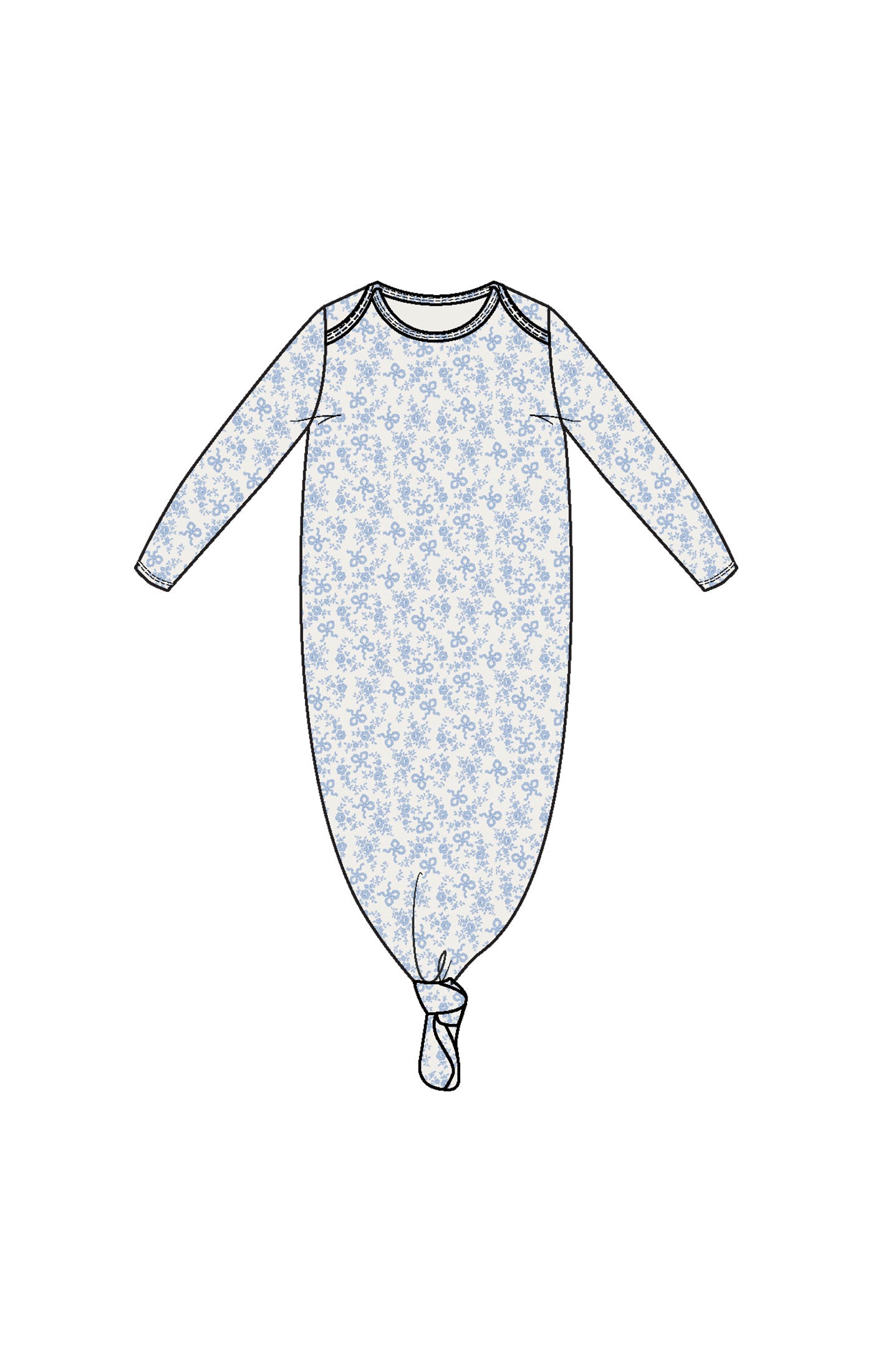 Romi Floral - Knotted Gown