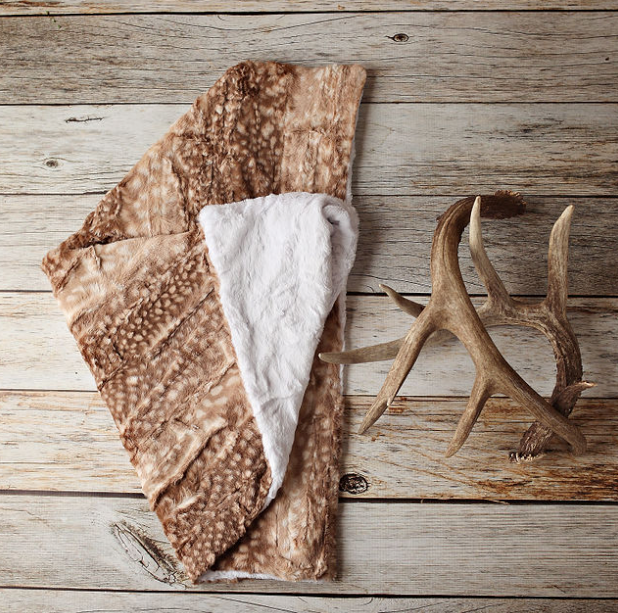 Axis Double Minky Blanket | Ivory
