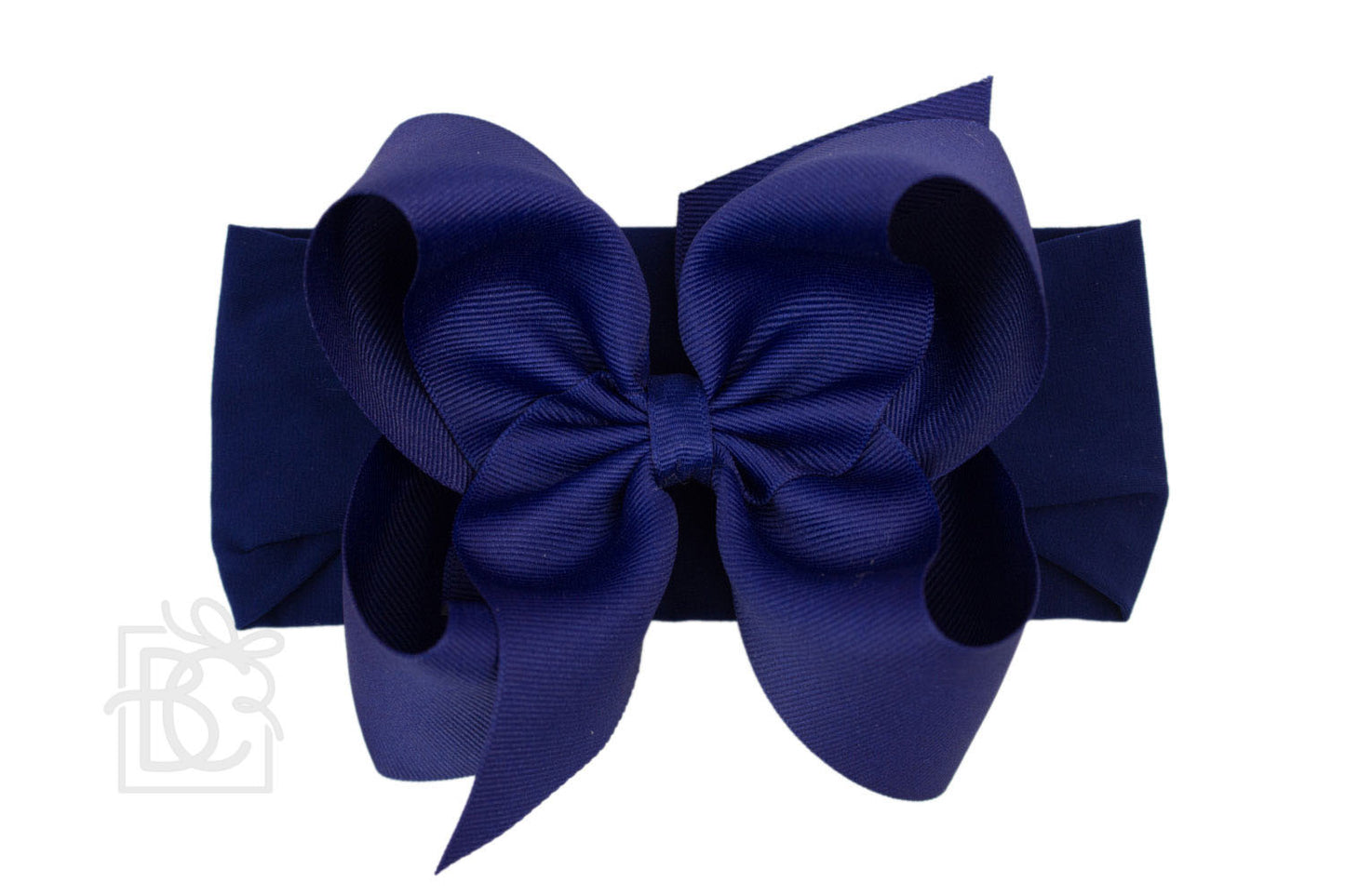 Big navy Headband Bow - RaineHills