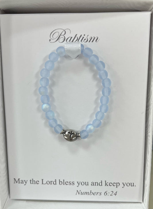 Baby’s First Baptism Bracelet | Blue