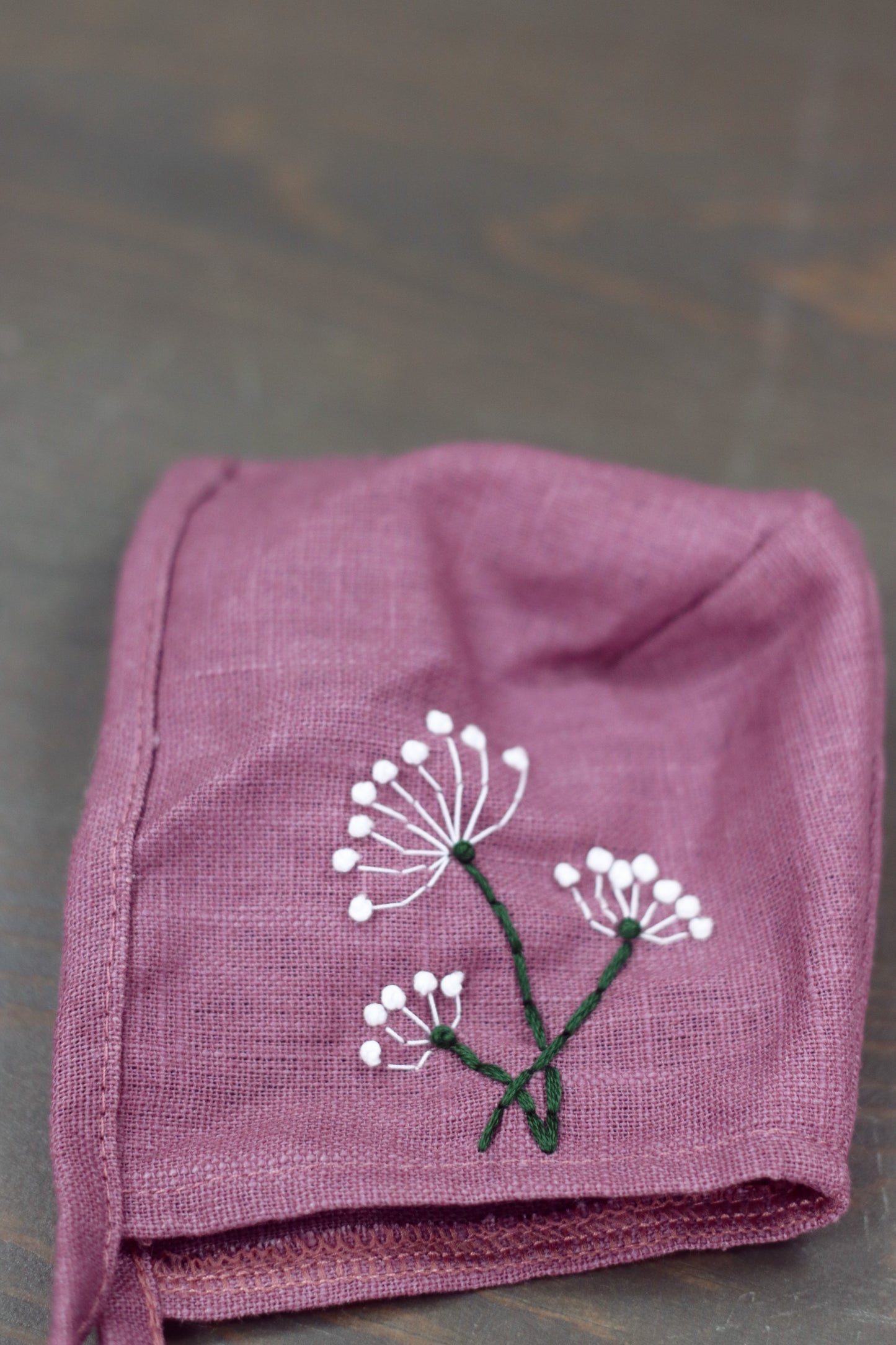 Minikane - Round crush in linen Wine cork with dandelions