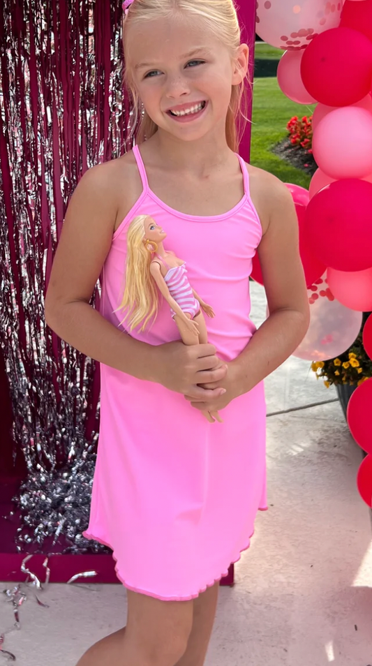 Bubblegum Pink Razor Back Dress