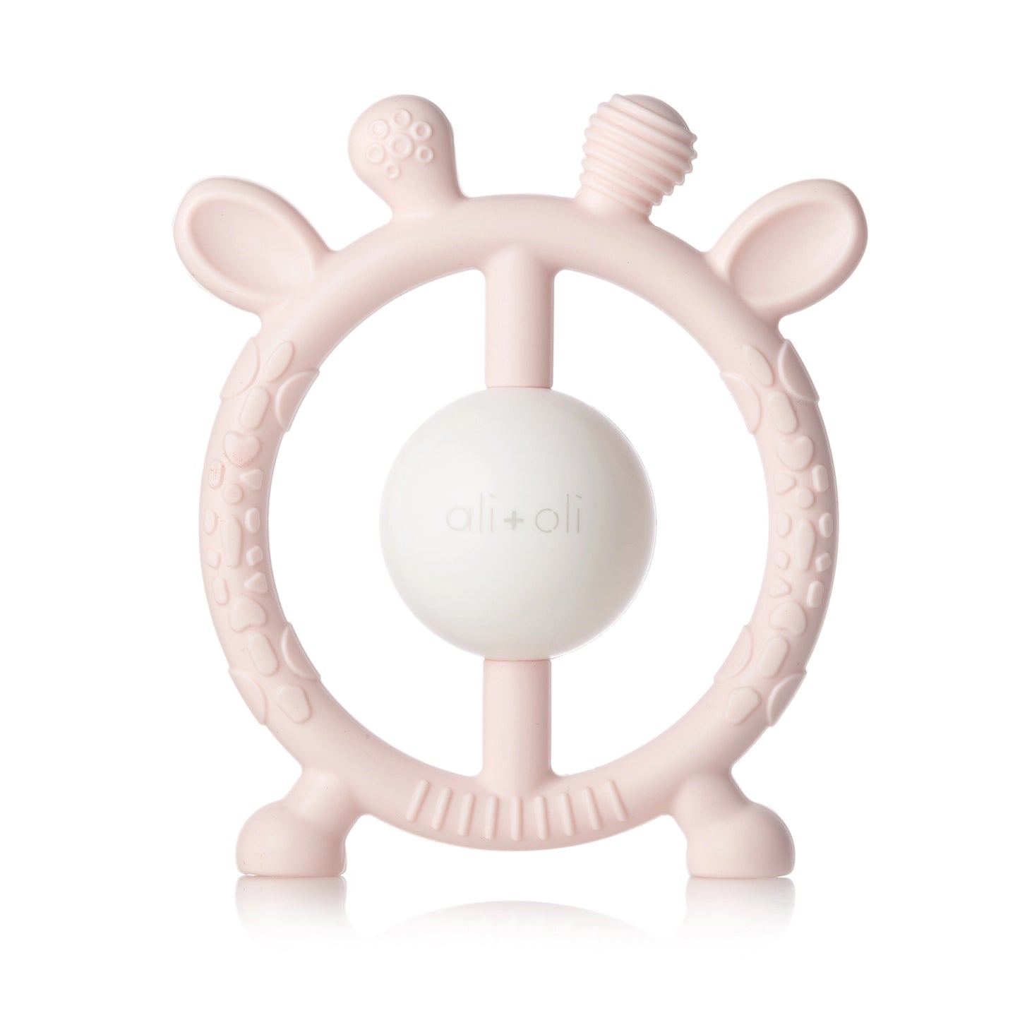 Giraffe Teething Rattle | Pink