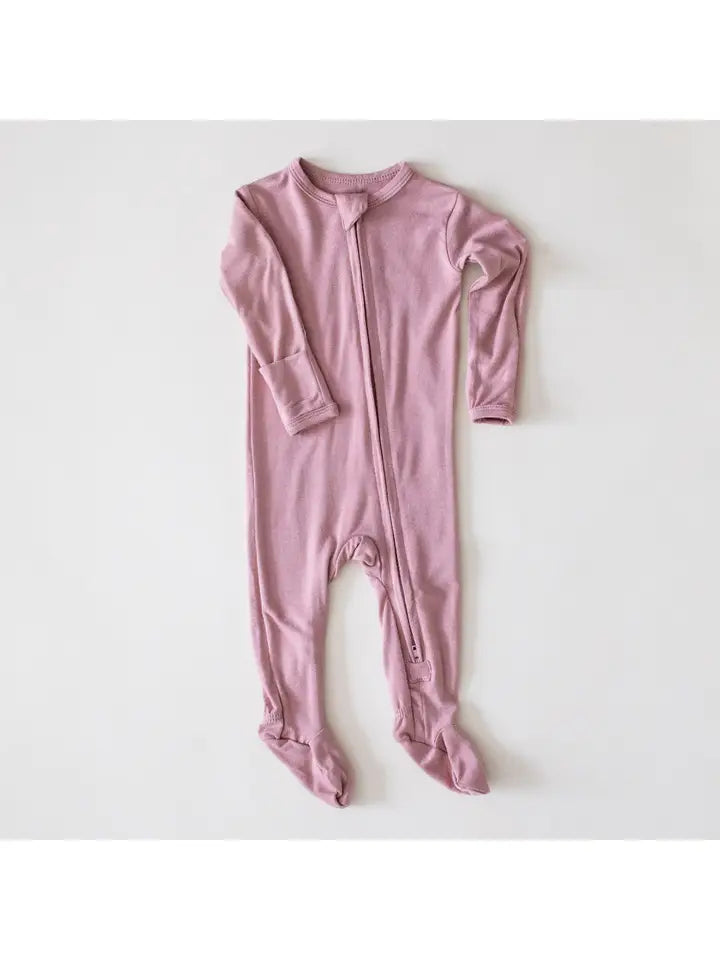 Zipper Footie | Dusty Rose