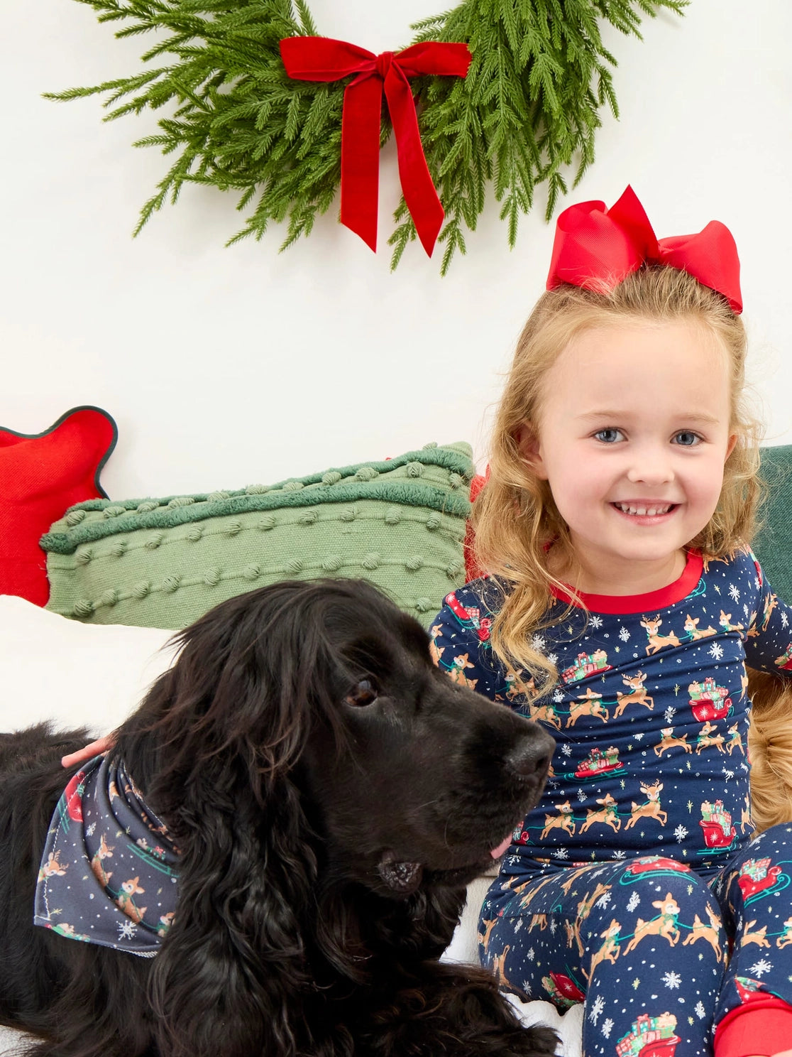 Blue Sleigh Ride Pajama Set