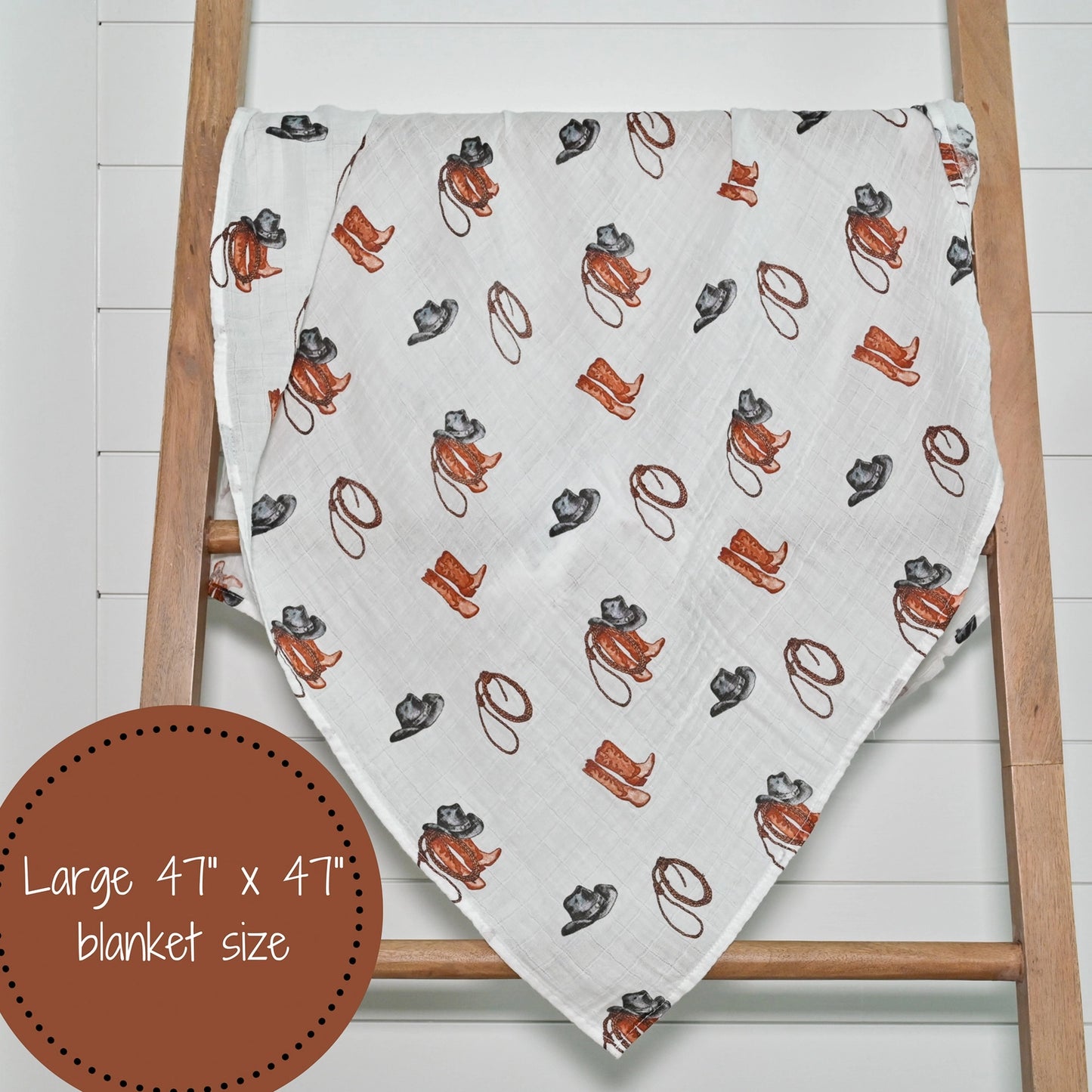 Life is Better in Boots | Muslin Swaddle Blanket