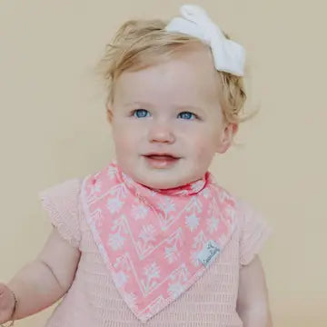 4 Pack Baby Bandana Bibs - Claire