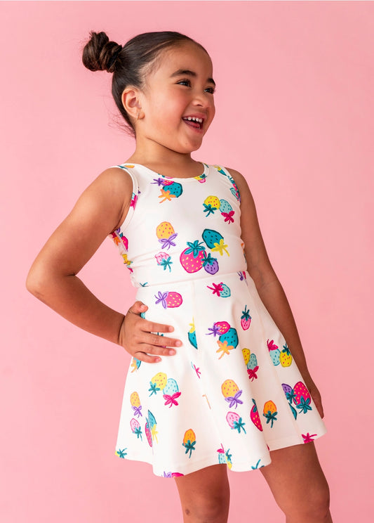 Sugar Berry | Twisty Back Active Dress (with Shorts!)