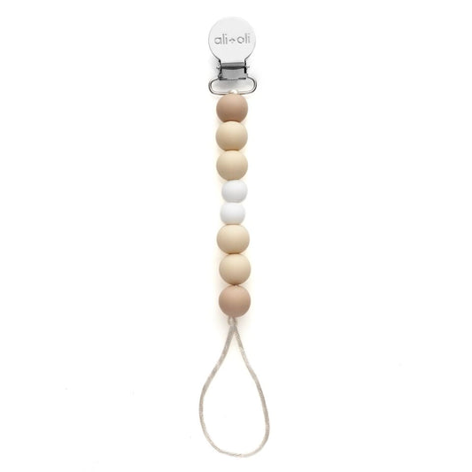 Ali+Oli Silicone Pacifier Clip | Natural