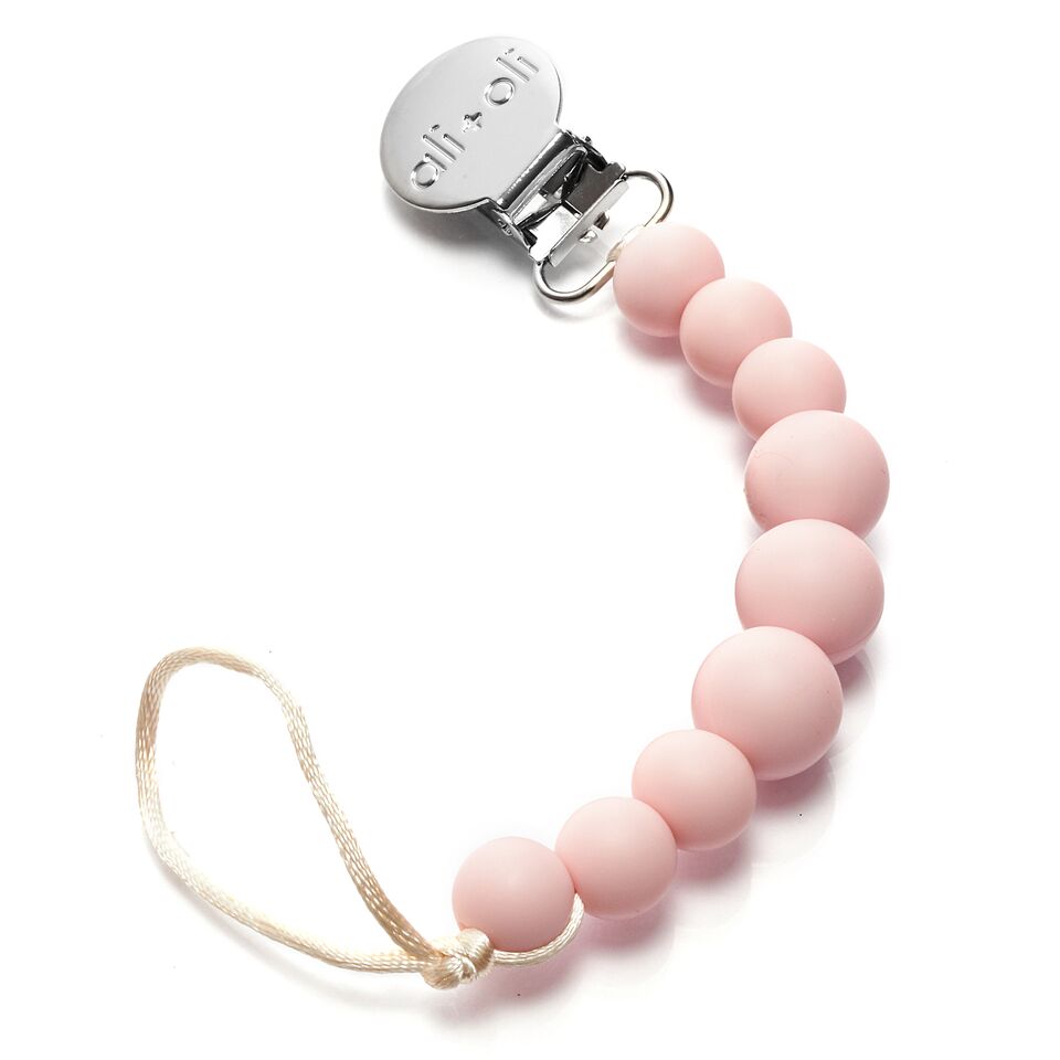 Silicone Pacifier Clip | Pink
