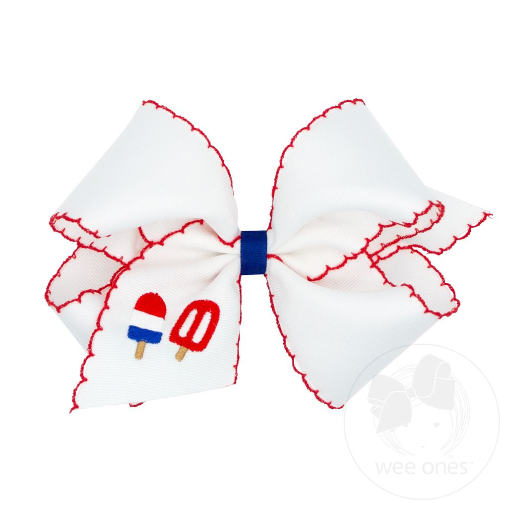 Hair Bow on Clip | Patriotic Popsicle