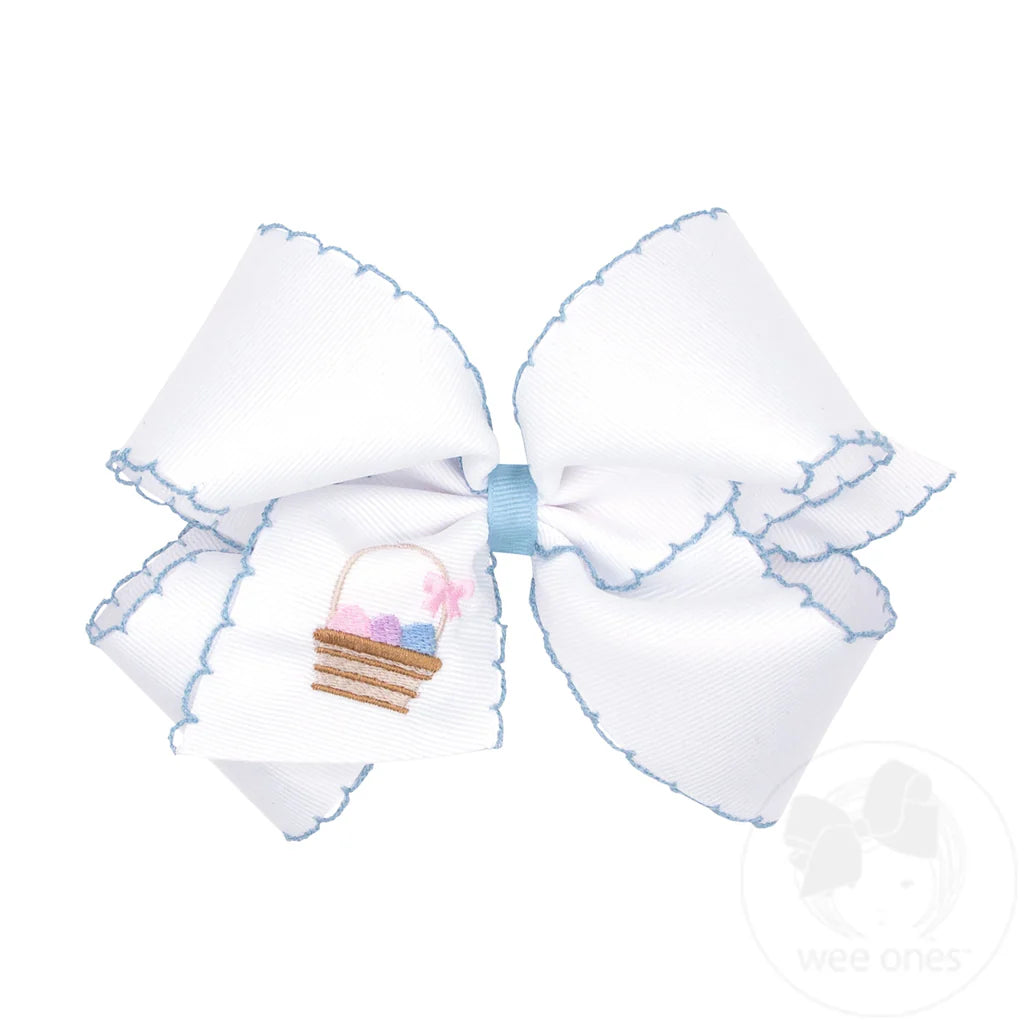 Hair Bow on Clip | Easter Basket