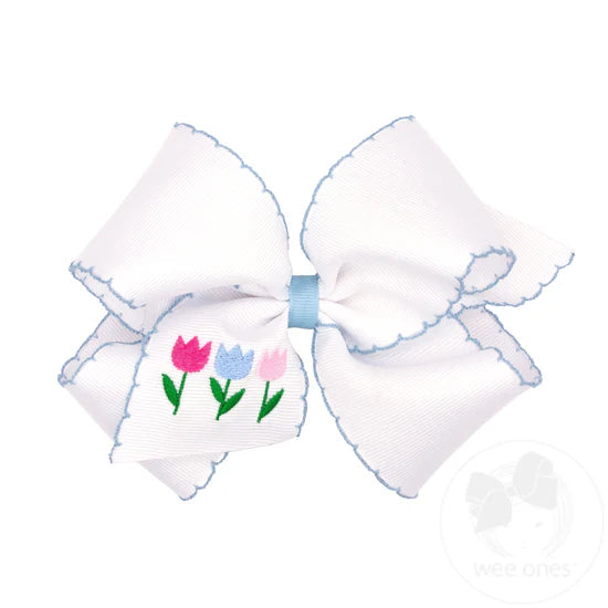 Hair Bow on Clip | Tulips