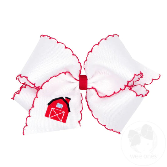 Hair Bow on Clip | Red Barn