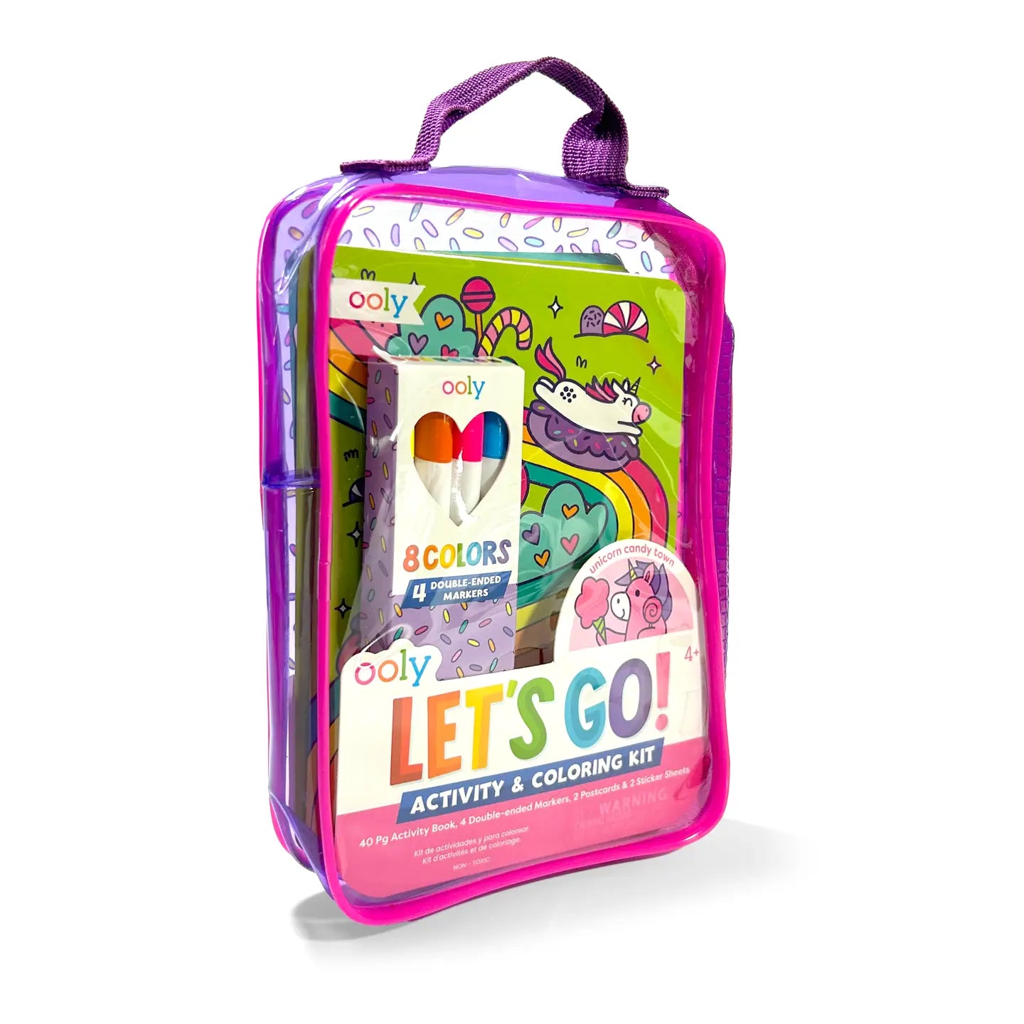 Let's Go!: Activity & Coloring Kit - Unicorn Candy Town