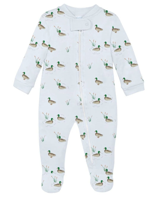 Blue Duck By The Lake | Zipper Footie