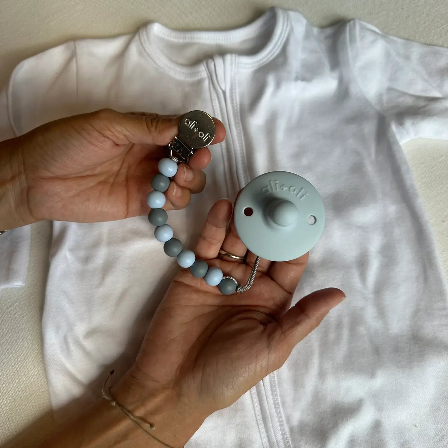 Silicone Pacifier Clip | Iron