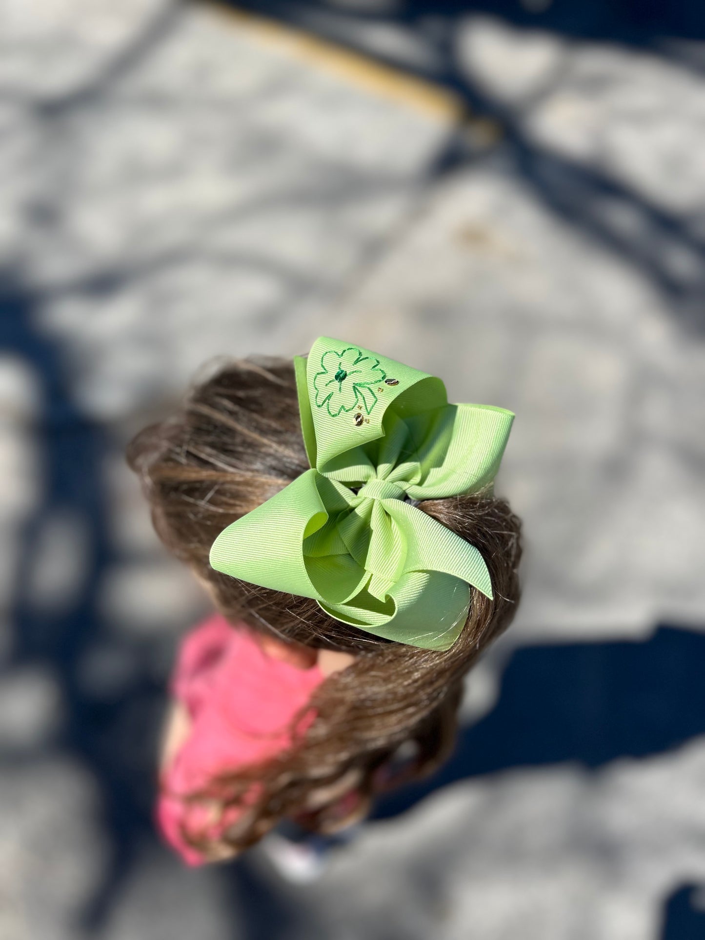 Embrodered Bow | Lucky Clover