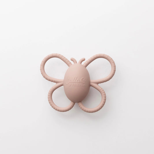 Butterfly Rattle Teether - Petal Pink
