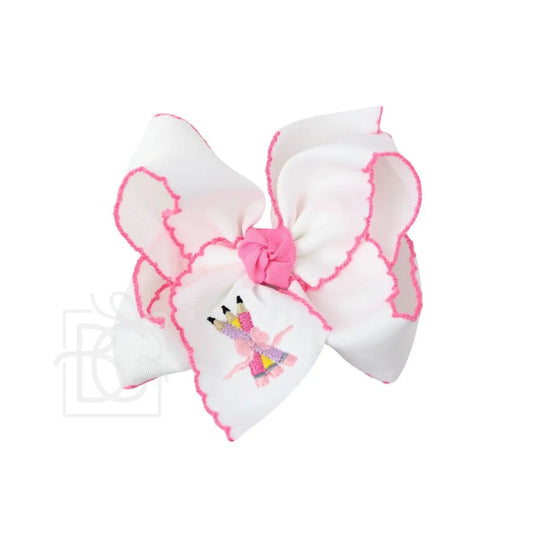 Bow with Clip | Embroidered Pencils