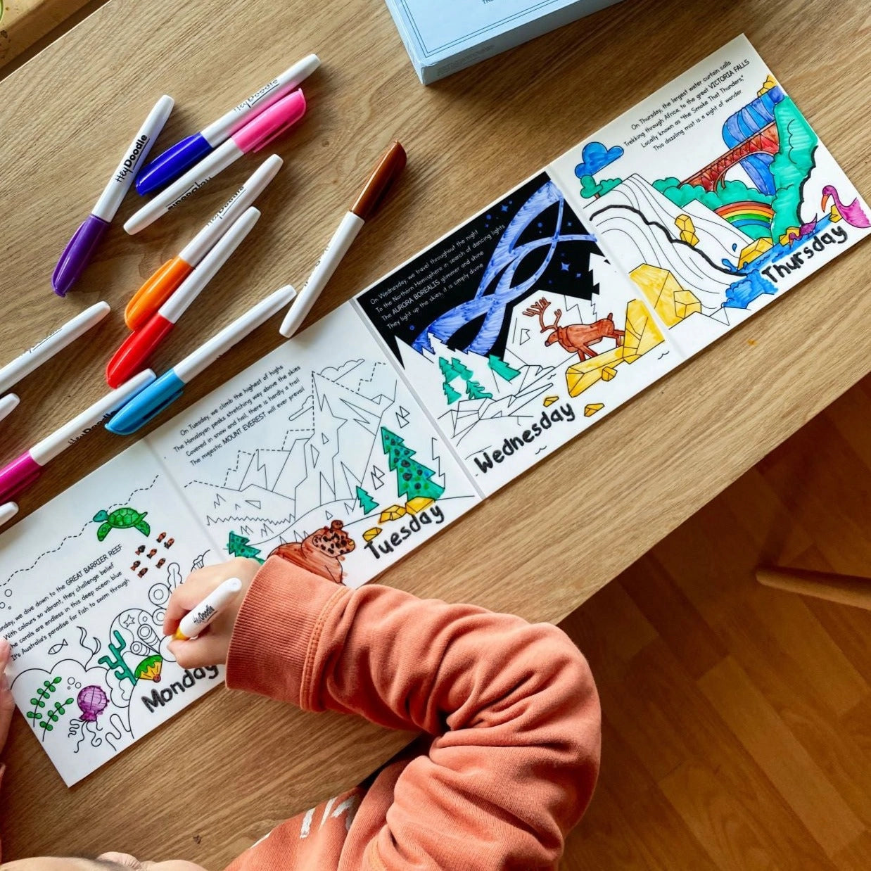 Natural Wonders Tales - Reusable Coloring Book