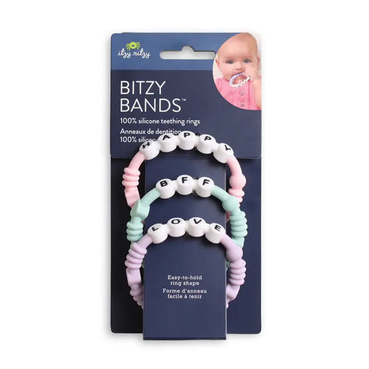 Bitzy Bands Silicone Teether | Pink Blue Purple