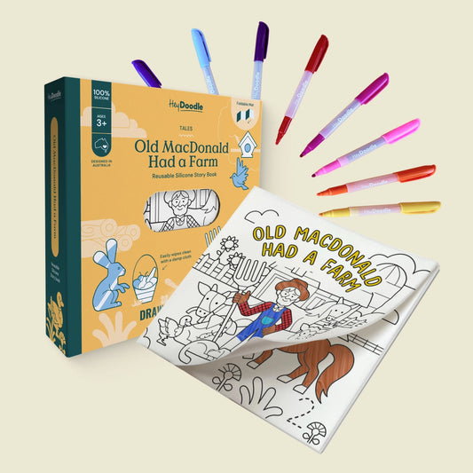 Old Macdonald Had A Farm Tales - Reusable Coloring Book