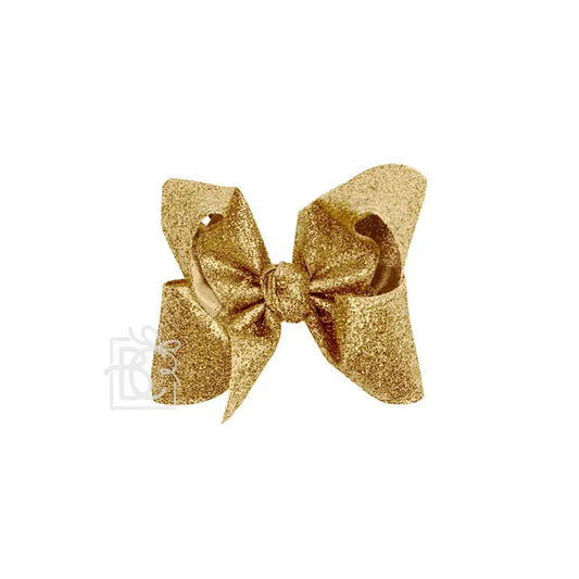 Glitter Bow on Clip | Gold