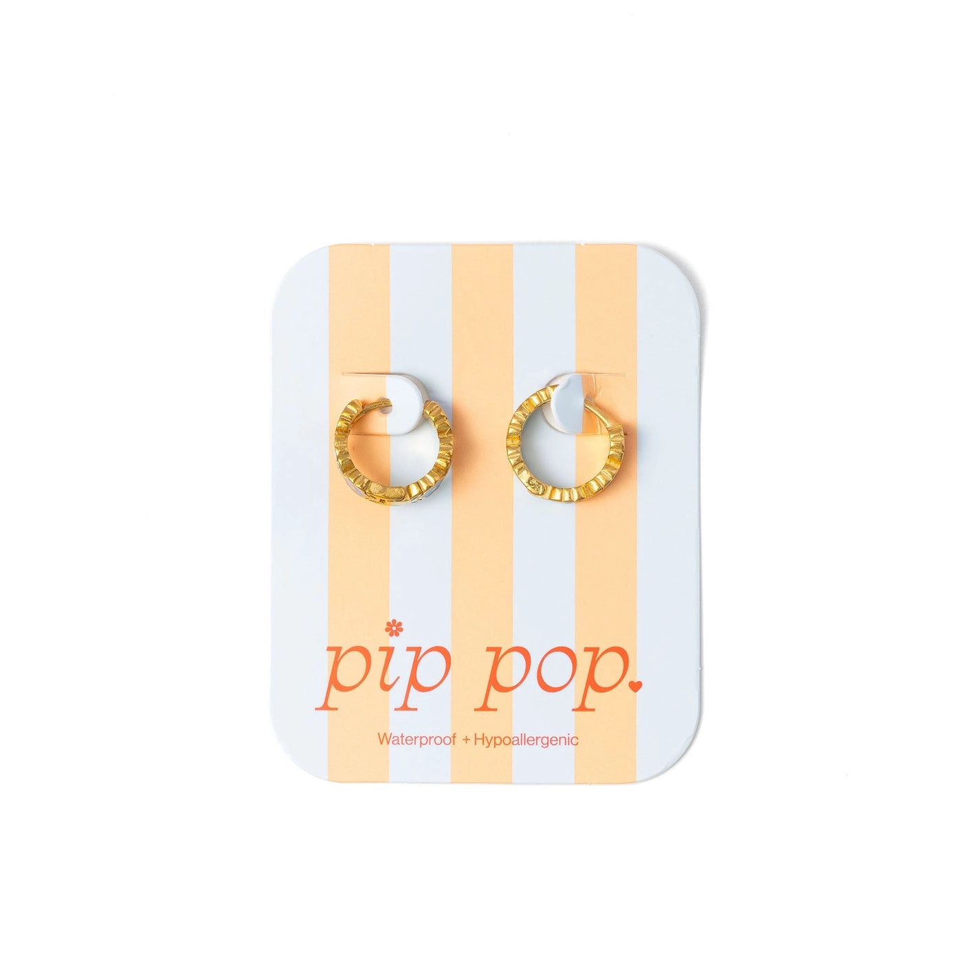 Flower Hoop Earrings - Hypoallergenic