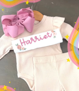 Flutter Sleeve Baby Bodysuit | Vanilla
