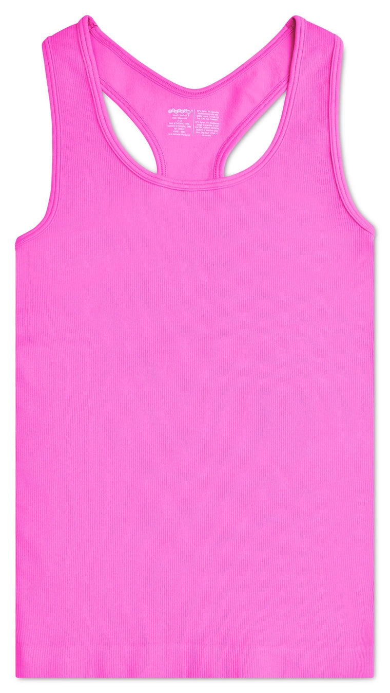 Ribbed Racerback Tank Top | Pretty Pink