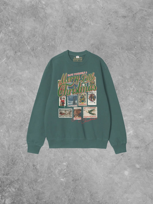 Have A Merry Christmas | Stamps Boxy Cotton 90's Sweatshirt