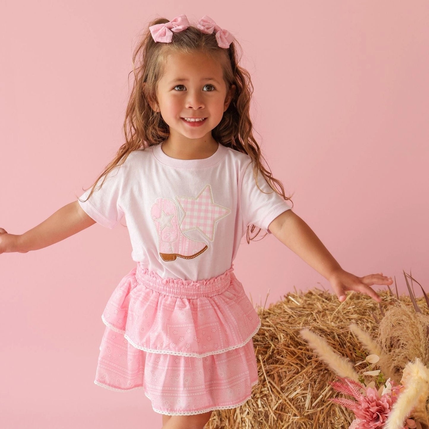 Pink Bandana Western Skort