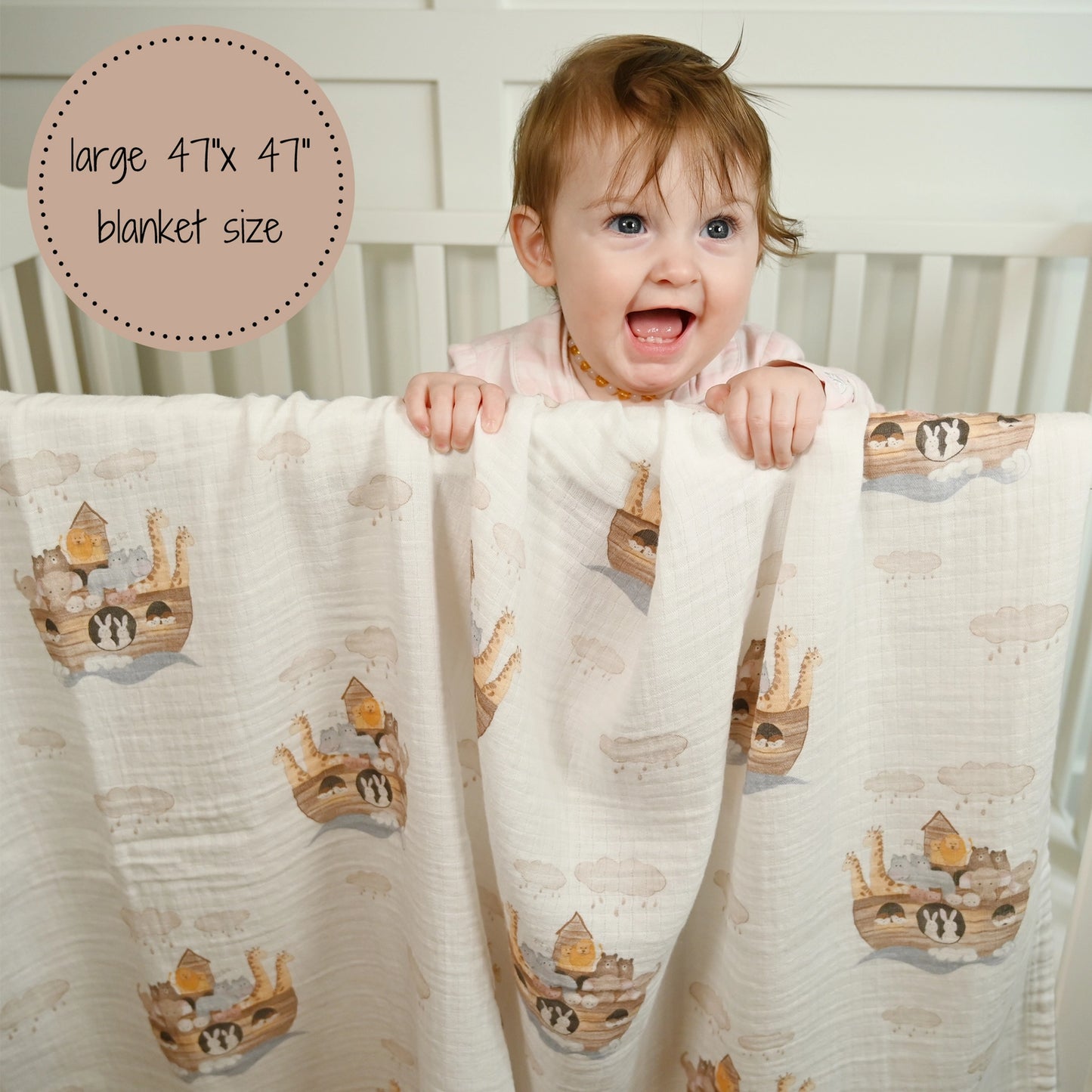 Noah's Ark | Muslin Swaddle Blanket