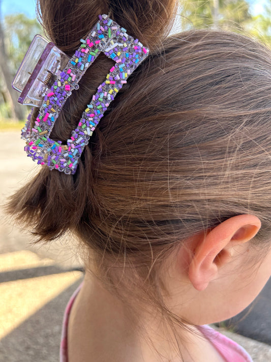 Pastel Sprinkle Claw Clip