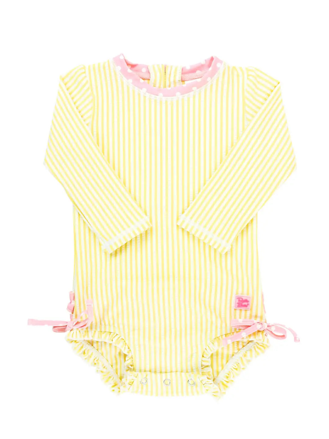 One Piece Rash Guard Swimsuit Ruffles
