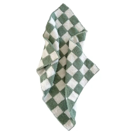 Checkerboard Mini Blanket | Sage