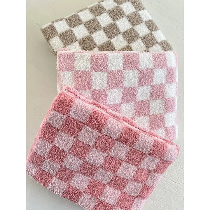 Checkerboard Blanket | Strawberry