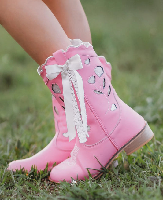 Sweetheart Cowgirl Boots - Bubblegum Pink