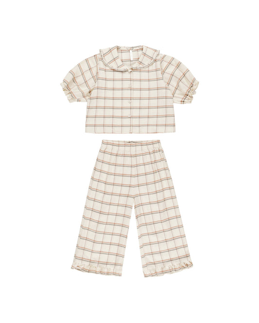 Ruffle Pajamas | Holiday Plaid