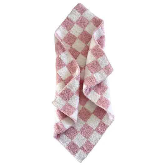 Checkerboard Mini Blanket  | Strawberry