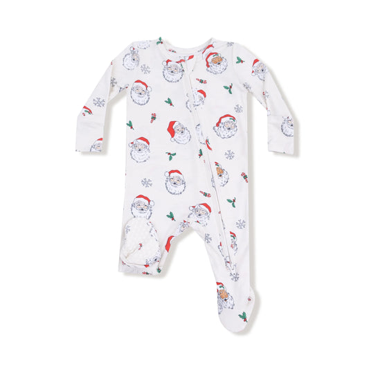Vintage Santas  2 Way Zipper Footie