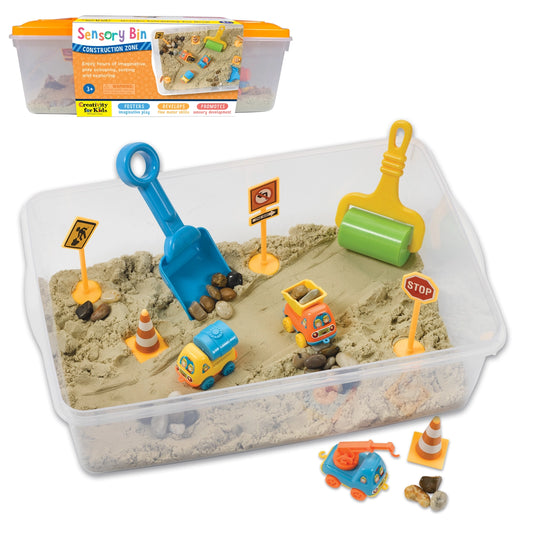 Sensory Bin Construction Zone Activity Bin For Kids
