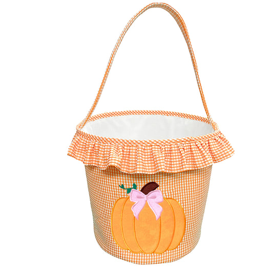 Halloween Ruffled Pumpkin Tote