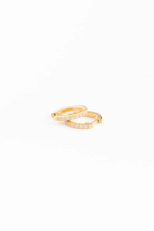 Screwback Stud - Diamond Hoop